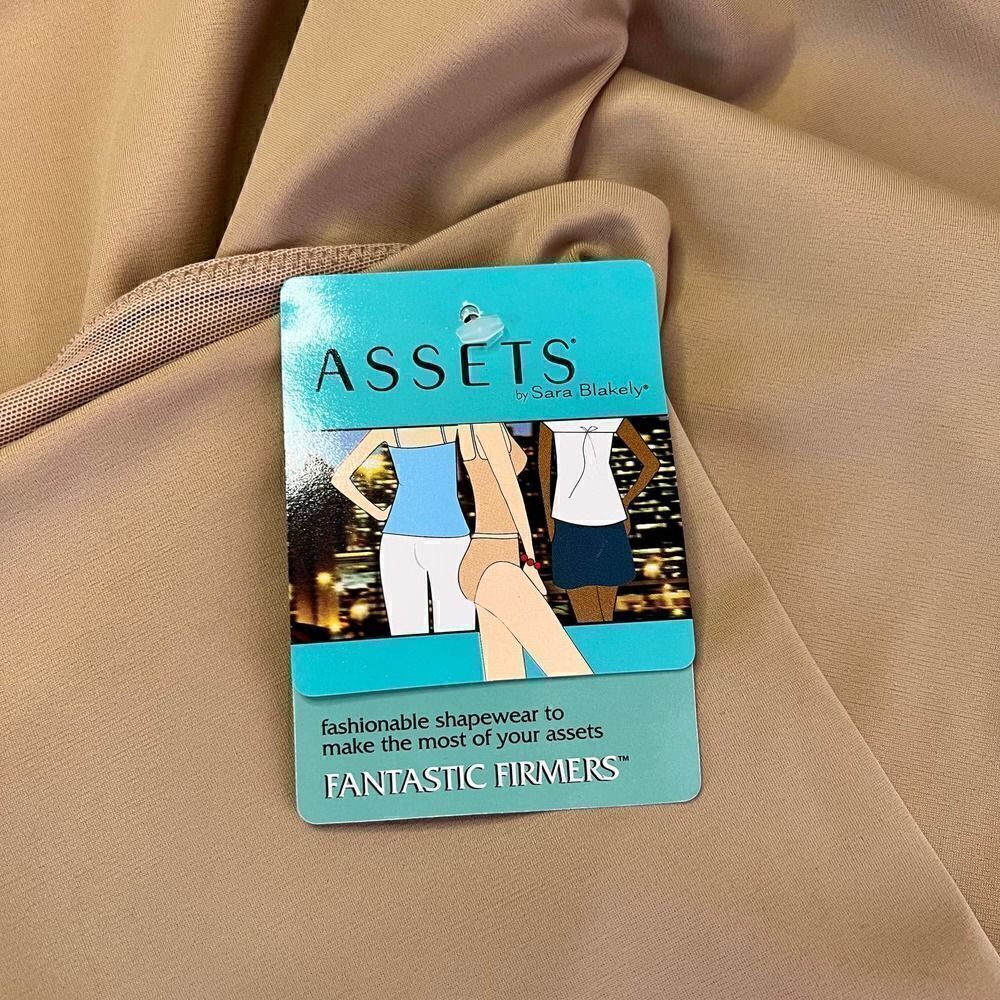 High Waist Mid Thigh Body Firmer in Nude by ASSETS Sara Blakely Tan W's Med. NWT - Picture 6 of 6